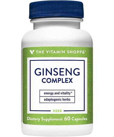 The Vitamin Shoppe Ginseng - Energy Support Mental Clarity & Adaptogenic Wellness (60 Capsules) 60 Count (Pack of 1) - Buy Online on GoSupps.com