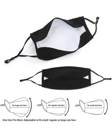 6PCS Reusable Breathable Washable 4 Layer Cloth Face Mask with Nose Wire - Adjustable Cotton Face Mask for Men and Women in Black - Buy Online on GoSupps.com