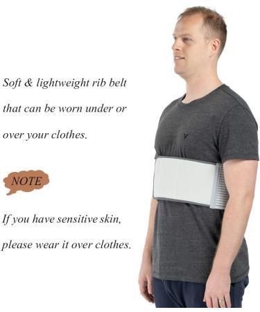 Buy Rib Belt for Men | Elastic Rib Injury Support Brace | Cracked & Fractured Rib Protector - Medium - Buy Online on GoSupps.com