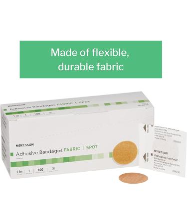 McKesson Round Tan Fabric Sterile Adhesive Spot Bandages - 100 Count - 1 Pack - Buy Online on GoSupps.com