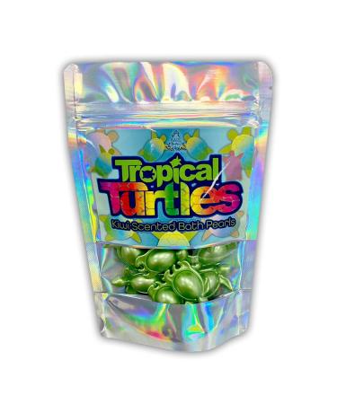 Tropical Turtles. 15 Kiwi Scented Bath Oil Pearls. Turtle Themed Gift. Ideal Small Gift Stocking Filler Advent Calendar Filler. Bath Oil Pearls.