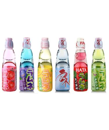 Hatakosen Ramune Soda Bottles 200ml Pack of 6