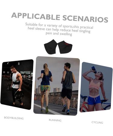 Buy 2 Pairs Heel Warmer Covers | Achilles Cushion & Support Sleeves | Warm Socks Black - International Shipping Available - Buy Online on GoSupps.com