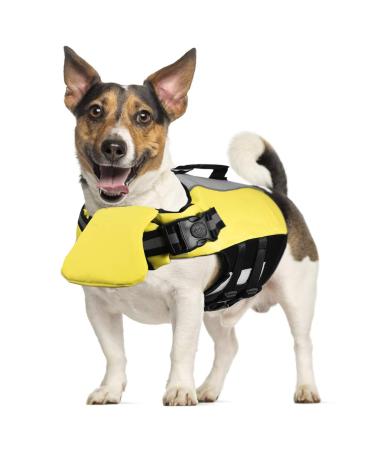 PopetPop life jacket for dogs - reflective dog vest float coat coat life jacket swimming training with upholstery for small medium large dogs