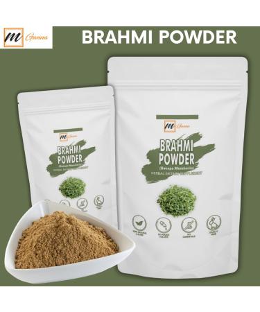 mGanna 100% Natural Brahmi Powder 0.5 LBS / 227 GMS | Bacopa Monnieri Powder for Hair and Health - Buy Online on GoSupps.com