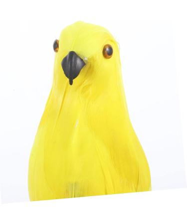 TOYANDONA Parrot Lifelike Vivid Ornament Figure Artificial Birds for Jungle Statue Garden Simulation Yellow 20x5cm Yellow - Buy Online on GoSupps.com