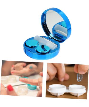 Healvian 3-St Contact Lens Container - Blue Organizer Kit for Eye Care & Lensing Tools - Portable Storage Solution for Contact Lenses - Buy Online on GoSupps.com