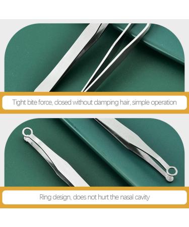Beavorty Round Nose Hair Trimmer Set - Stainless Steel Nose Tweezers & Eyebrow Scissors for Men | Precision Nose Hair Removal - Buy Online on GoSupps.com