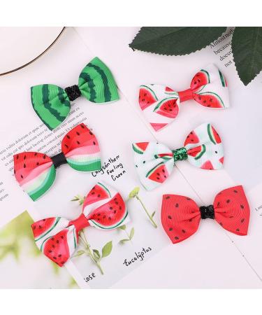 6 Pack Watermelon Bow Hair Clips - Fruit Hair Accessories for Women and Girls - Buy Online on GoSupps.com