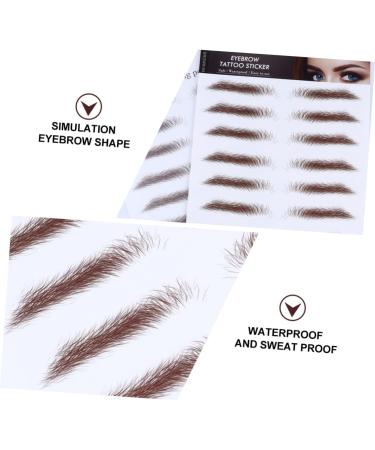 Beavorty 4pcs Eyebrow Stickers Blush Makeup 6d Black Eyebrow Sticker Water Transfer Eyebrow Sticker Stencil - Buy Online on GoSupps.com