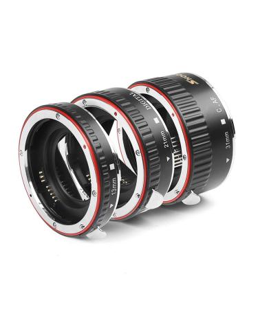 D&F AF Auto Focus Macro Extension Tube Set EOS EF/EF-S Lens Close-ups for Canon EOS EF Lens Such as Canon 7D,500D,600D,700D,5D Mark II III, Rebel T2i, T3i, T5i.