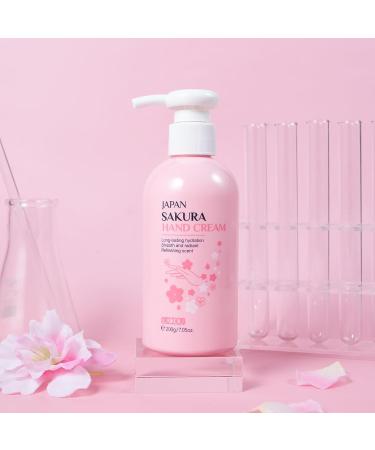 Japanese Cherry Blossom Hand Cream 200g Moisturizing Lotion Anti Aging Exfoliating Hand Lotion Skin Protection Soothing Lightweight Moisturizing Lotion for Dry Skin - Buy Online on GoSupps.com