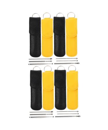 Lurrose 8 Sets Ear Cleaning Tool Earwax Cleaner Tool Earwax Candle Shop Fsa Metal Cleaner Stainless Steel Set Household Cleaner Household Ear Wax Remover Set Convenient Ear Picker Portable Black Yellowx2pcs 10x3x1cmx2pcs