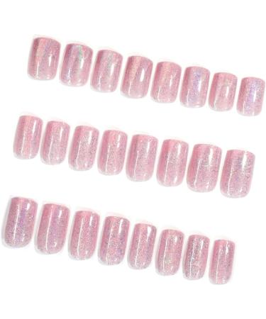TQUXNGA Naked False Nails Detachable Press On Nail Cats Eye False Nails Full Cover Stick On Nail for Women and Girls - Buy Online on GoSupps.com