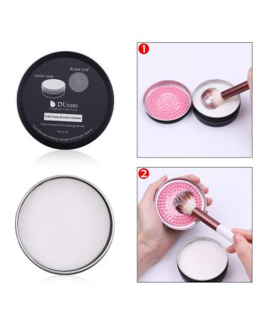 DUcare Makeup Brush Cleaner Shampoo Soap + Cleaning Mat | Removes Cosmetic Color, Dirt, and Bacteria | Perfect for Brushes and Sponges - Buy Online on GoSupps.com