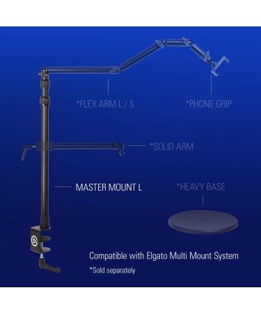 Elgato Master Mount L - Premium Desk Clamp with Extendable Pole | 1/4 inch Thread for Lights, Cameras, Microphones | Ideal for Streaming, Videoconferencing, Studios - Buy Online on GoSupps.com