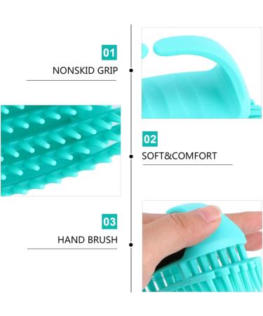 Goohochy Silicon Shampoo Brush for Women - Scalp Massager & Hair Cleaning Device - Blue 10.5x7x5.5cm - Ideal for Head Massage & Laundry Collector - Buy Online on GoSupps.com