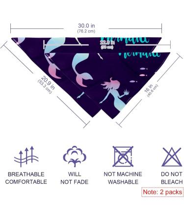 Shop Stylish Dog & Cat Triangular Bibs - Mermaid Silhouette - 2 Colorful Pieces for All Sizes - Buy Online on GoSupps.com