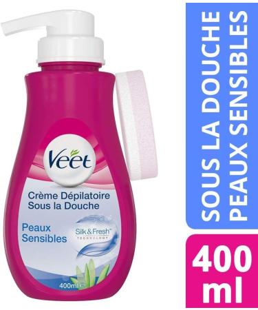  Veet Veet Hair Removal Cream in the Shower Body and Legs Sensitive Skin 400 ml Pack of 3 - Buy Online on GoSupps.com