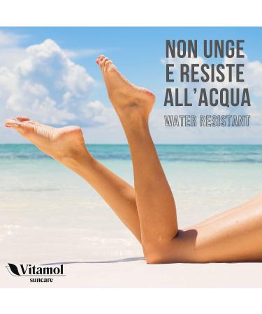 Vitamol Medium Sun Protection SPF 15 Face and body sunscreen milk protecting against UVA and UVB rays No white effect Water resistant - Buy Online on GoSupps.com