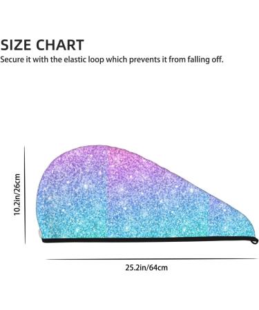 Hair Towel Wrap - Quick Drying Turban with Button | Multicolor Glitter Hair Drying Towel for Fast Absorption - Buy Online on GoSupps.com