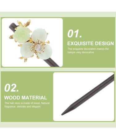 OSALADI Hairpin Hairpin Decorative Hair Forks Retro Hairpins Hair Sticks Ladies Hair Bun Forks Womens Hair Clips Vintage Metal Hairpin Retro Hair Fork Classical Miss Wooden Hanfu - Buy Online on GoSupps.com