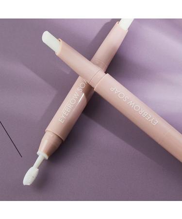 2 Pack Double-Headed Eyebrow Soap Fix Balm with Brush - Long Lasting 3D Stereotyped Eyebrow Styling Wax - Buildable Pencil Included - Buy Online on GoSupps.com