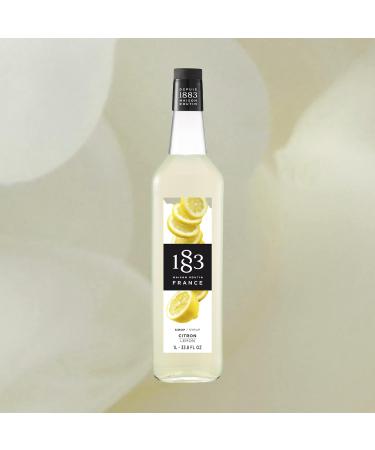 1883 Maison Routin Premium Lemon Syrup - 1L Glass Bottle for Iced Tea, Cocktails, Mocktails & Desserts - Buy Online on GoSupps.com