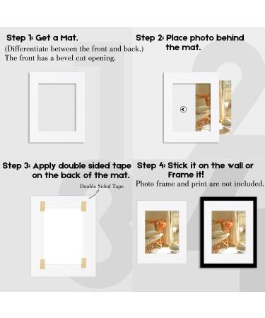 Golden State Art 11x14 White Photo Mats (Pack of 10) - Acid-Free, for 8x10 Color Picture - Ideal for Frames, Artwork, Prints - Buy Online on GoSupps.com