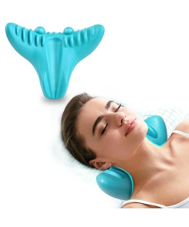 Neck and shoulder relaxer portable cervical traction device neck end neck contempt chiropractic pillow for relieving temporal joint pain