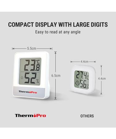 Buy ThermoPro TP49W-3 Digital Mini Thermo-Hygrometer - Accurate Indoor Temperature & Humidity Monitor with Smiley Indicator | International Shipping Available - Buy Online on GoSupps.com