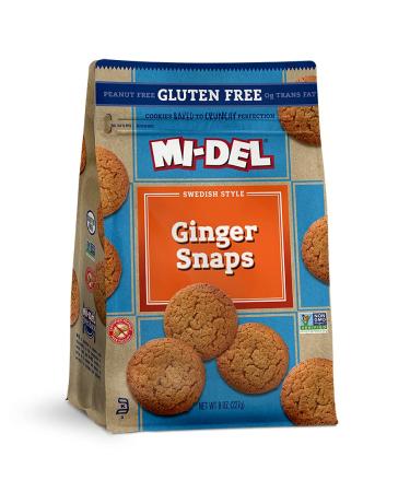 Mi-Del Gluten Free Cookies, Swedish Ginger Snaps, 8 Ounce Gluten Free Ginger Snaps 8 Ounce (Pack of 1)