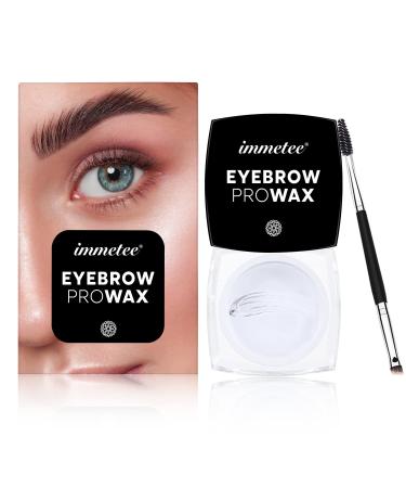 immetee Eyebrow Gel  Volumizing Eyebrows Styling Wax  Long Lasting Waterproof Eyebrow Soap Sweat Proof 4D Feathery Brows Makeup Balm (Brush+15ML) 0.50 Fl Oz (Pack of 1)