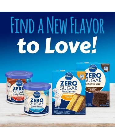 Zero Sugar Cake - Pillsbury Moist Supreme Yellow Cake Sugar Free Cake Mix 16 Oz Box - Low Carb - Keto Friendly - Keto Birthday Cake + a one of a kind Abstract Art Coaster by PaLiSoL CREATiONS! ( 2box ) - Buy Online on GoSupps.com