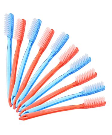 Toothbrush 10 pieces of toothbrushes practical brushes light travel brushs Hand helmeted n manual n travel brushes hard plastic stiff brush elderberry