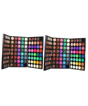 MUSISALY 2pcs 120 Eye Shadow Palettes Eyeshadow Glitter Eye Shadow Makeup Palette Glitter Palette