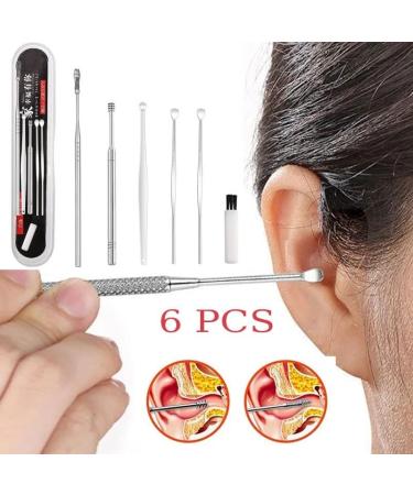 6pcs Stainless Steel Spiral Ear Wax Pickers Remover - Silver Color - Buy Online on GoSupps.com