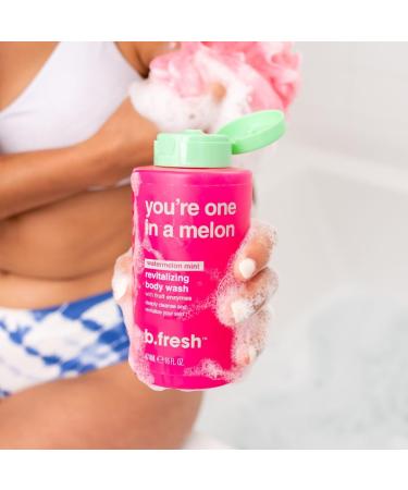Buy b.fresh Exfoliating Body Wash - You re One In A Melon Shower Gel for Men & Women | Revitalizing 16 Fl Oz with Fruit Enzymes | International Shipping - Buy Online on GoSupps.com