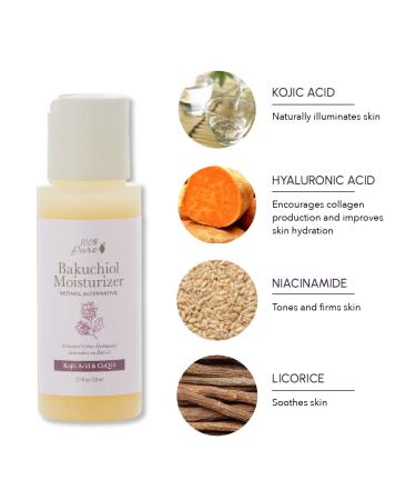 Buy 100% PURE Bakuchiol Facial Moisturizer | Natural Retinol Alternative Anti-Aging Cream for All Skin Types 1.7 fl oz - Buy Online on GoSupps.com