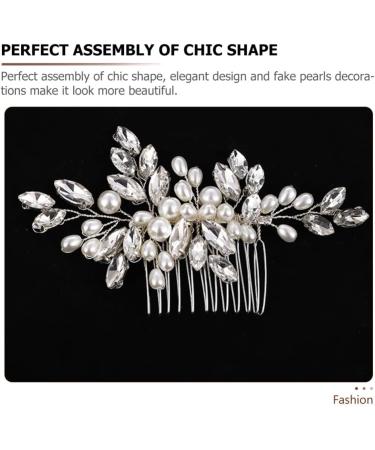 ifundom Bride Hair Comb Lightweight Metal Bride Hair Comb Sparkling Hair Piece Wedding Party Hair Accessory - Buy Online on GoSupps.com