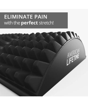 American Lifetime Lower Back Stretcher - Chronic Lumbar Pain Relief Treatment for Spinal Stenosis, Sciatica, Herniated Disc, Neck Muscle Pain - Black - Buy Online on GoSupps.com