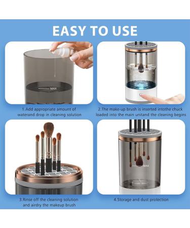 GeRRiT Electric Makeup Brush Cleaner - 2024 Automatic Spinning Cleaner for All Brush Sizes | Perfect Gift for Women & Friends - White - Buy Online on GoSupps.com