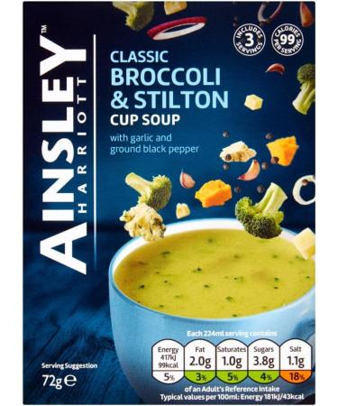 Cup Soup Bundle With Ainsley Harriott Broccoli & Stilton Cup Soup 72g Vegetable Chowder Cup Soup 75g Thai Chicken & Lemongrass Cup Soup 69g & Cream of Wild Mushroom Cup Soup 75g (4 Pack) - Buy Online on GoSupps.com