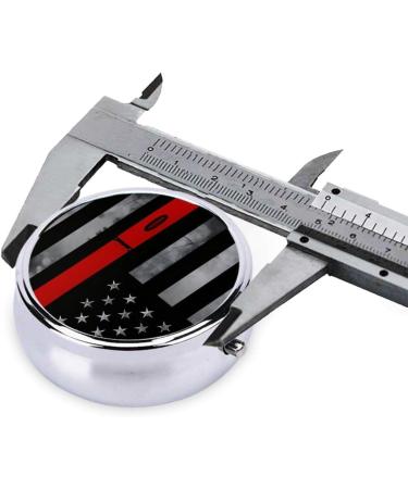 Firefighter Axe Red Line Flag Pill Box | Portable 3-Compartment Metal Container for Travel | Must-Have Mini Storage Solution - Buy Online on GoSupps.com