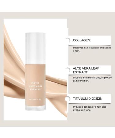 Age Defying Foundation Perfect Matte Serum Foundation Foundation Serum for Women Anti-Aging Serum Foundation Light Transparent Coverage Face Sunscreen (1pc 30ml) - Buy Online on GoSupps.com