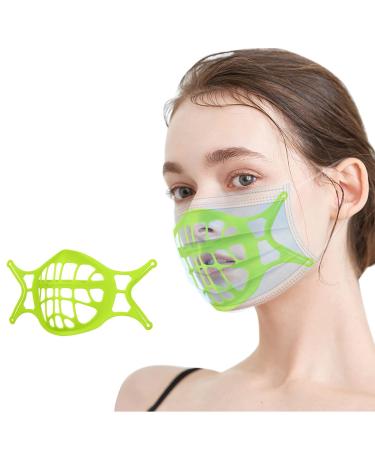 3D Mask Bracket Silicone 3D Breath Support For Face Covering Reusable Face Bracket Inner Support Frame For More Breathing Space Cool Breathe Cup For Nose Breathing Smoothly Green