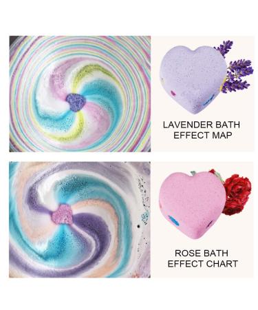 4PC Heart Shape Bath Bomb Set - Aromatherapy Body Cleanser & Moisturizer Gift for Women Girls & Kids - Buy Online on GoSupps.com