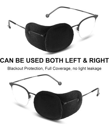 4 Pcs Reusable Eye Patches for Kids & Adults | Lazy Eye Treatment for Amblyopia & Strabismus | Left & Right Eye Patches for Glasses (Black - Buy Online on GoSupps.com