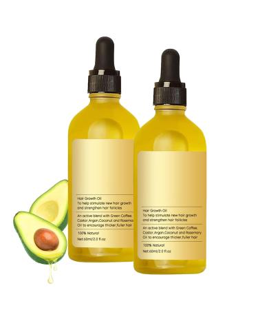 120ml Organic Rosemary Natural Hair Growth Oil Hair Oil for Thin Hair Dry Damaged Hair (2pc)