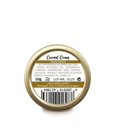 Puremetics Zero Waste Coconut Cream Lip Balm (10g) | 100% Vegan Plastic-Free Lip Care | Eco-Friendly & Reusable - Buy Online on GoSupps.com